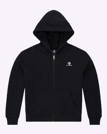 Embroidered Star Chevron Full Zip Hoodie BB
