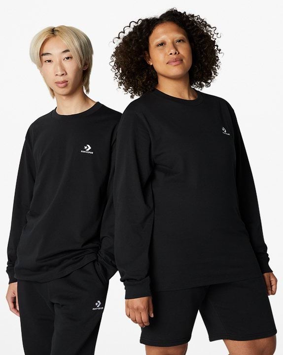 Converse Go-To Embroidered Star Chevron Long Sleeve Tee