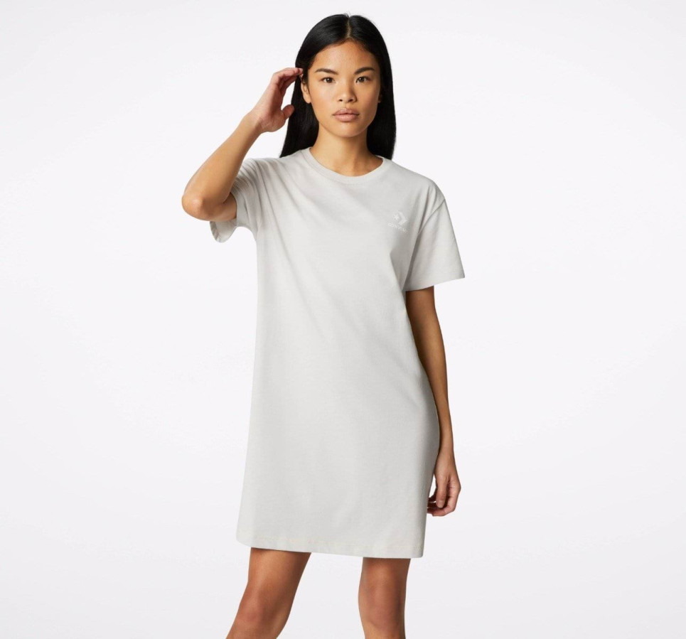 Heathered Short Sleeve T-Shirt Dress