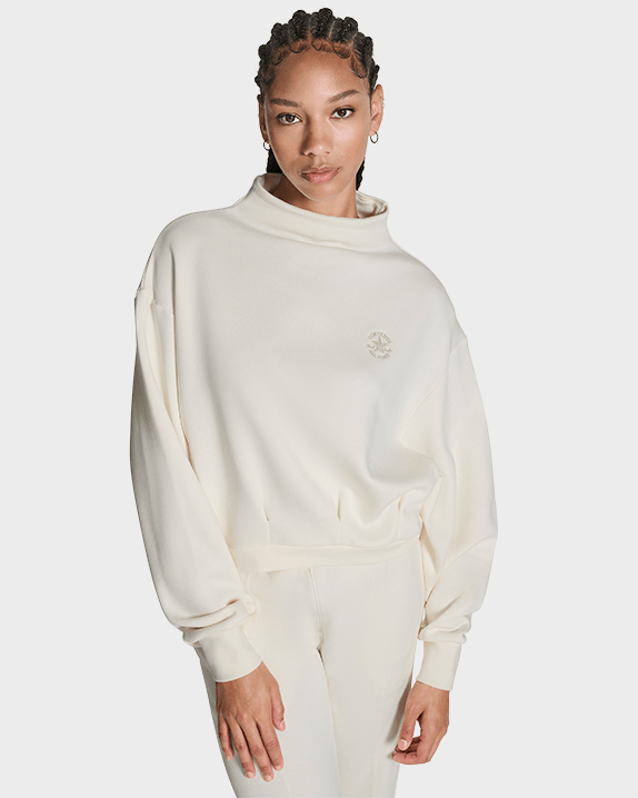 Mock Neck Oversized Sweatshirt